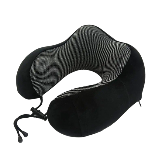 TravelEase Orthopedic Memory Foam Neck Pillow with Soothing Massage